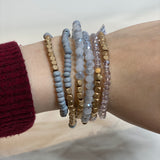 Glass & Wood Bead Bracelet