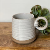 Matte White Stoneware Mug 14oz.
