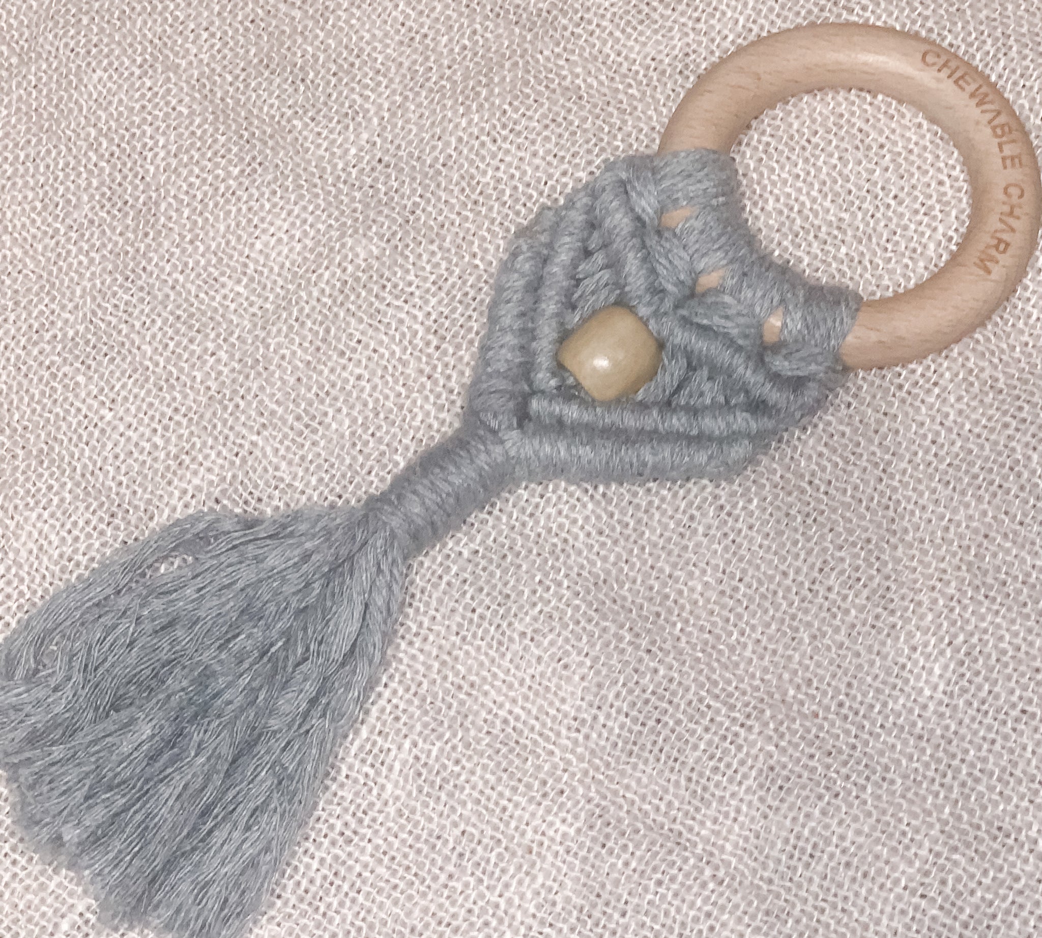 Celeste Macrame Teether + Bead