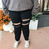 Plus Black High Waist Distressed Judy Blue Jeans