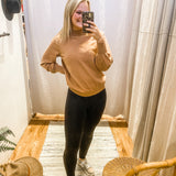 Mock Neck Balloon Sleeve Sweater