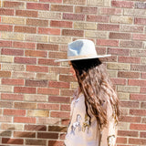 Wool Felt Flat Brim Hat