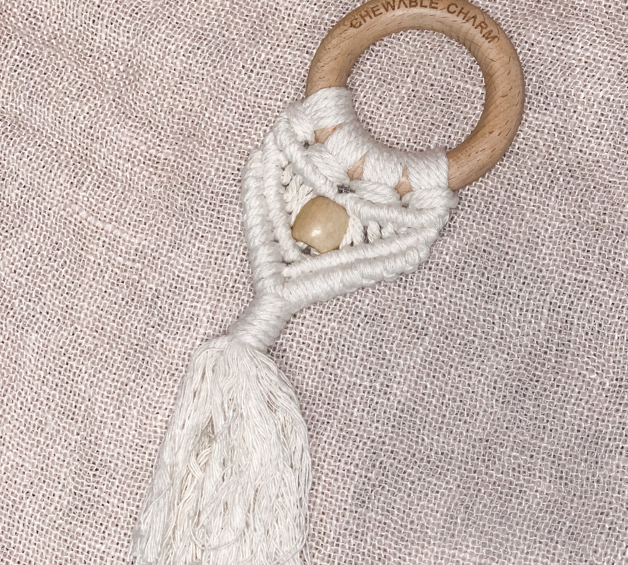 Celeste Macrame Teether + Bead