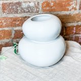 White Vase Pebble 8.5"