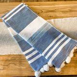 Stripe Pom Throw