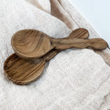 Hand Carved Acacia Wood Spoon 6.5"