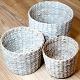 Round Woven Wheat Basket