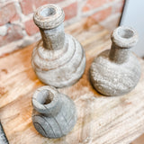 Pine Wood Bud Vase w/ Glass Insert