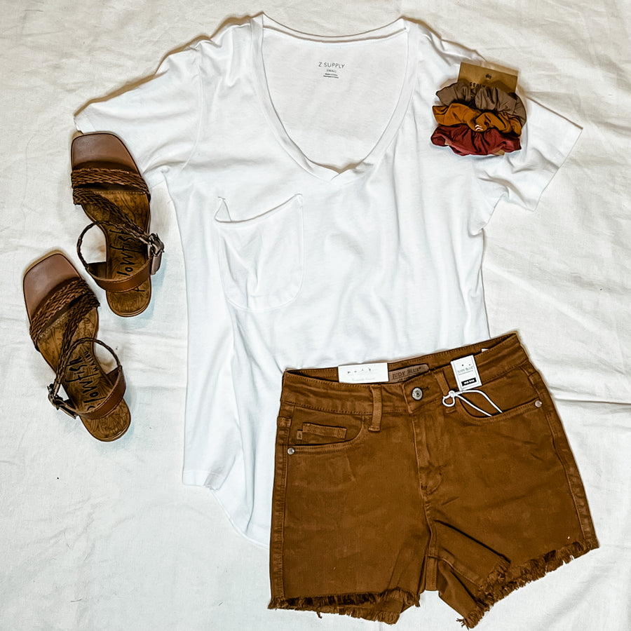 Brandi Brown Judy Blue Shorts