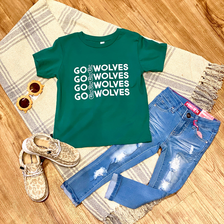 Youth Go Wolves Peace Tee