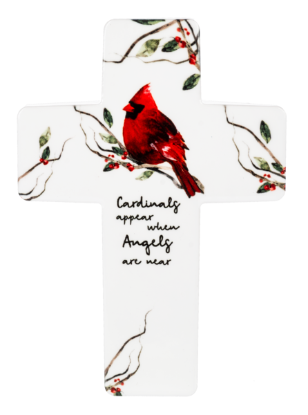 Cardinal Ceramic Bereavement Cross