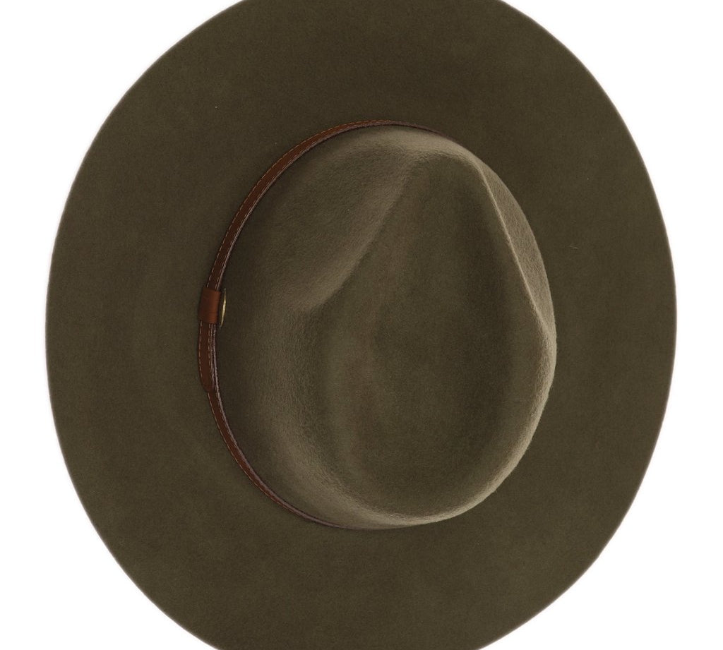 CC Strap Trim Wool Felt Panama Hat