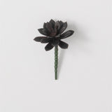 Dark Purple Succulent Pick 6in