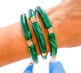 Acrylic Tube Bamboo Bracelet
