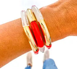 Acrylic Tube Bamboo Bracelet