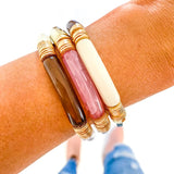 Acrylic Tube Bamboo Bracelet