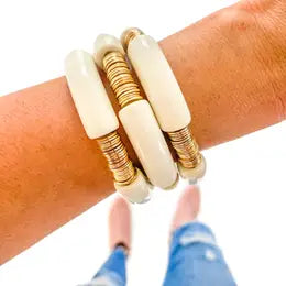 Acrylic Tube Bamboo Bracelet