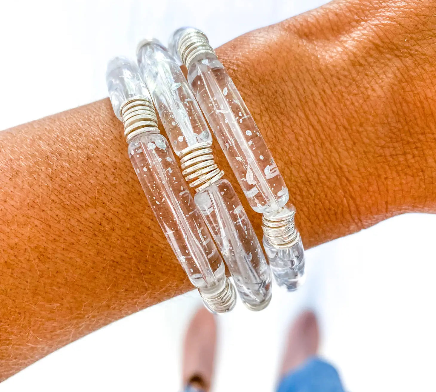 Acrylic Tube Bamboo Bracelet