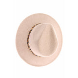 CC Leopard Trim Vegan Panama Hat